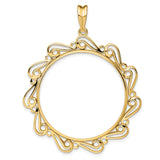 33 mm 14k Yellow Gold coin bezel for 32.7 mm Coin