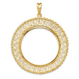 33 mm 14k Yellow Gold coin bezel for 32.7 mm Coin