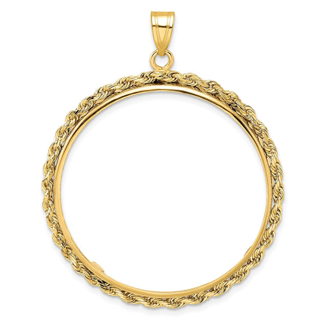 33 mm 10k Yellow Gold coin bezel for 32.7 mm Coin