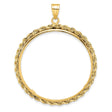 33 mm 14k Yellow Gold coin bezel for 32.7 mm Coin