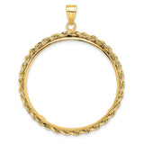 33 mm 14k Yellow Gold coin bezel for 32.7 mm Coin