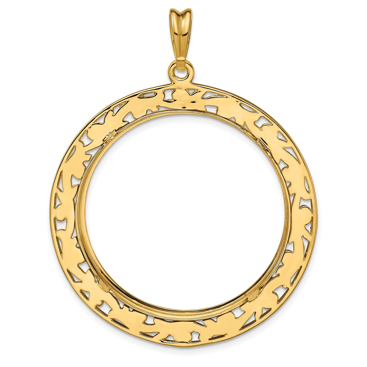 33 mm 14k Yellow Gold coin bezel for 32.7 mm Coin — additional image