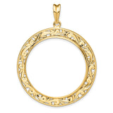 33 mm 14k Yellow Gold coin bezel for 32.7 mm Coin