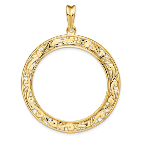 33 mm 14k Yellow Gold coin bezel for 32.7 mm Coin