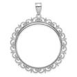 33 mm 14k White Gold coin bezel for 32.7 mm Coin