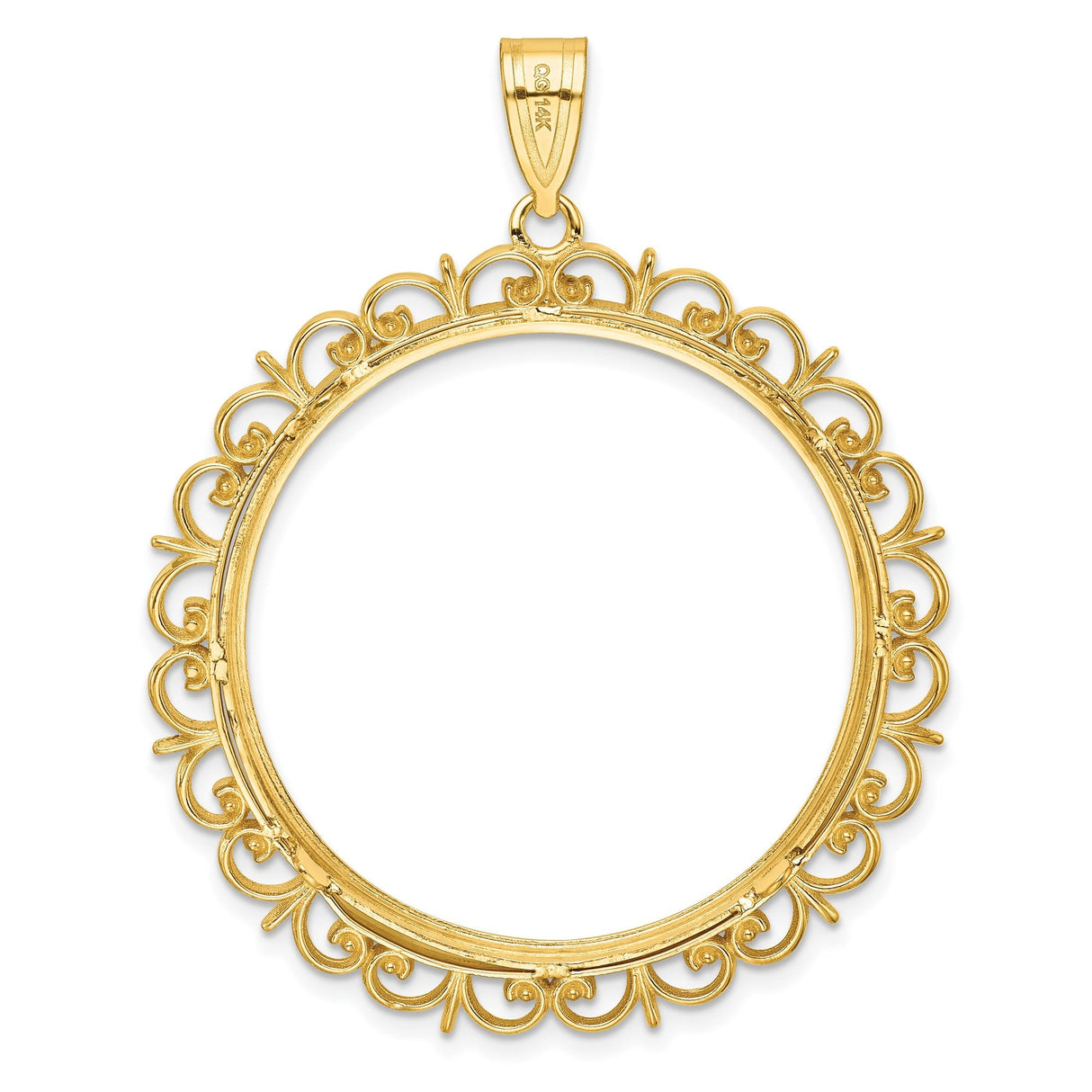 33 mm 14k Yellow Gold coin bezel for 32.7 mm Coin — additional image