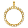 33 mm 14k Yellow Gold coin bezel for 32.7 mm Coin