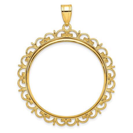 33 mm 14k Yellow Gold coin bezel for 32.7 mm Coin