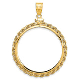 33 mm 10k Yellow Gold coin bezel for 32.7 mm Coin
