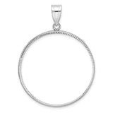 33 mm 14k White Gold coin bezel for 32.7 mm Coin