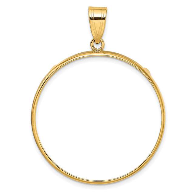 33 mm 10k Yellow Gold coin bezel for 32.7 mm Coin