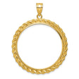 33 mm 10k Yellow Gold coin bezel for 32.7 mm Coin