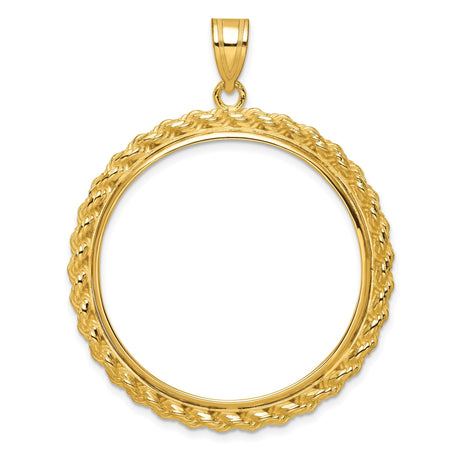 33 mm 14k Yellow Gold coin bezel for 32.7 mm Coin