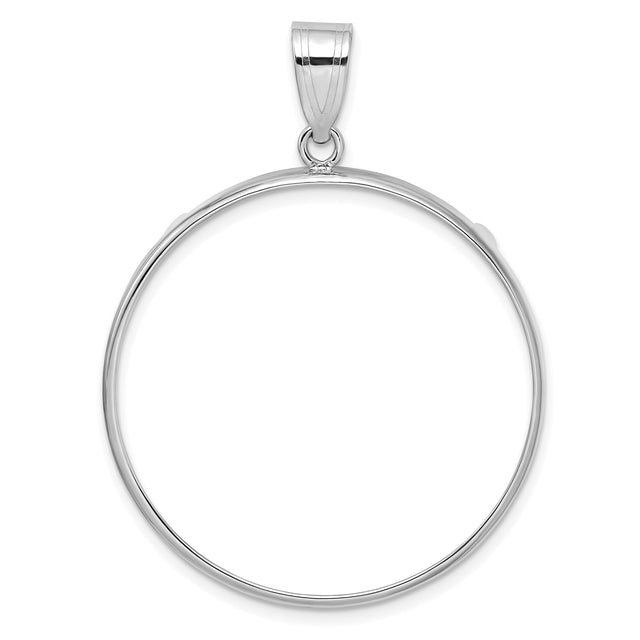 33 mm 14k White Gold coin bezel for 32.7 mm Coin