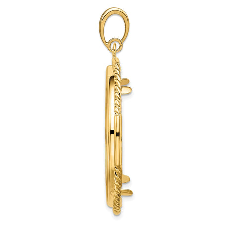 33 mm 14k Yellow Gold coin bezel for 32.7 mm Coin — alternate view