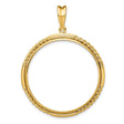 33 mm 14k Yellow Gold coin bezel for 32.7 mm Coin
