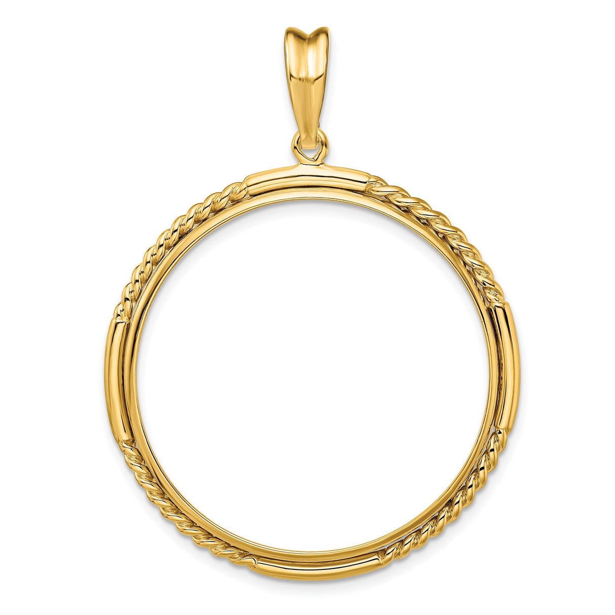 33 mm 14k Yellow Gold coin bezel for 32.7 mm Coin