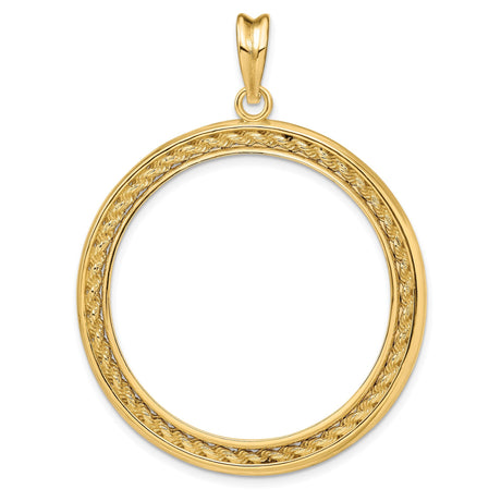 33 mm 14k Yellow Gold coin bezel for 32.7 mm Coin