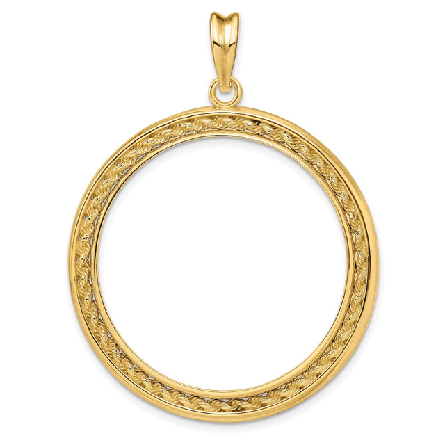33 mm 14k Yellow Gold coin bezel for 32.7 mm Coin