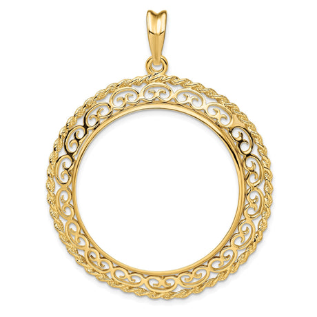 33 mm 14k Yellow Gold coin bezel for 32.7 mm Coin
