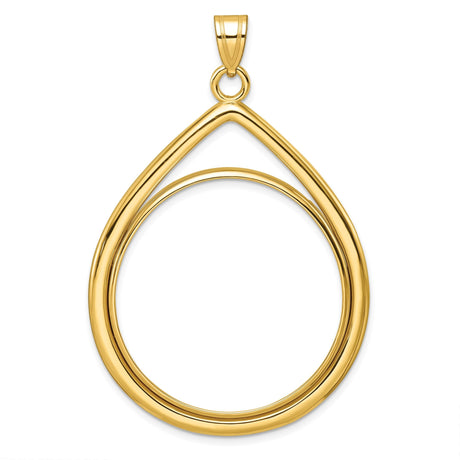 33 mm 14k Yellow Gold coin bezel for 32.7 mm Coin