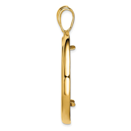 33 mm 14k Yellow Gold coin bezel for 32.7 mm Coin — alternate view