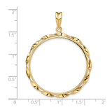 33 mm 14k Yellow Gold coin bezel for 32.7 mm Coin — size reference (ruler)