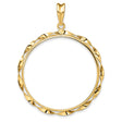 33 mm 14k Yellow Gold coin bezel for 32.7 mm Coin