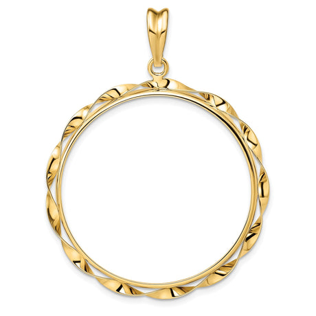 33 mm 14k Yellow Gold coin bezel for 32.7 mm Coin