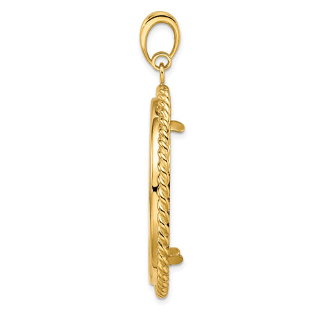 33 mm 14k Yellow Gold coin bezel for 32.7 mm Coin — alternate view