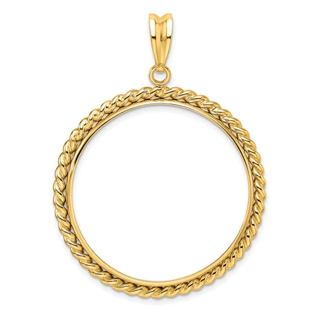 33 mm 14k Yellow Gold coin bezel for 32.7 mm Coin