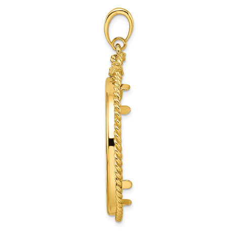 33 mm 14k Yellow Gold coin bezel for 32.7 mm Coin — alternate view