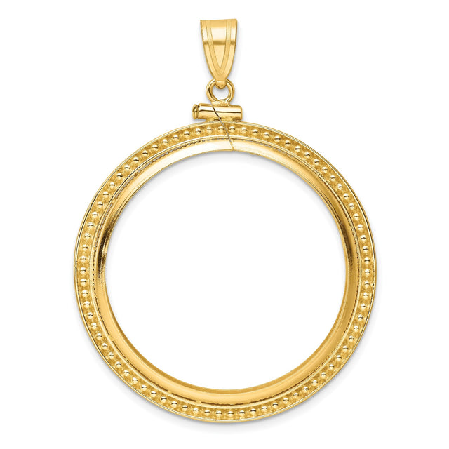 33 mm 14k Yellow Gold coin bezel for 32.7 mm Coin