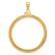 33 mm 14k Yellow Gold coin bezel for 32.7 mm Coin