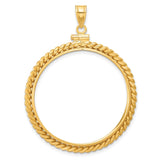 33 mm 14k Yellow Gold coin bezel for 32.7 mm Coin