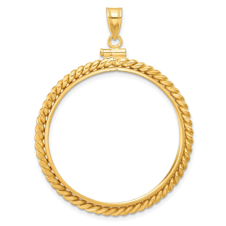 33 mm 14k Yellow Gold coin bezel for 32.7 mm Coin