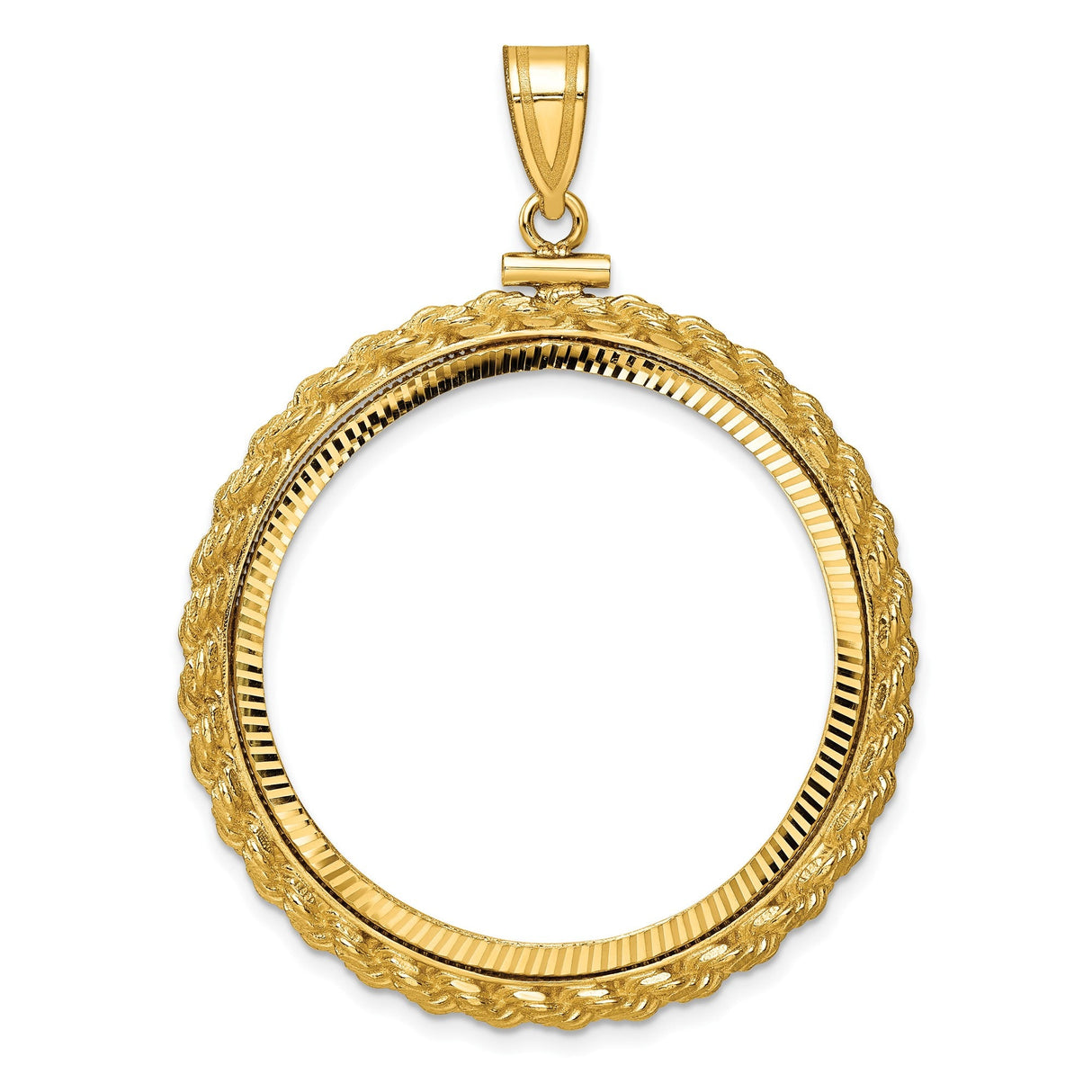 33 mm 10k Yellow Gold coin bezel for 32.7 mm Coin