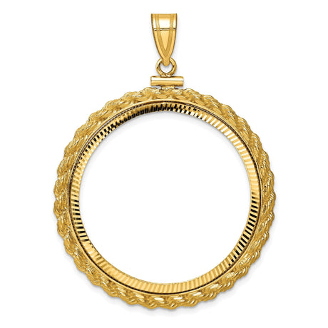 33 mm 10k Yellow Gold coin bezel for 32.7 mm Coin