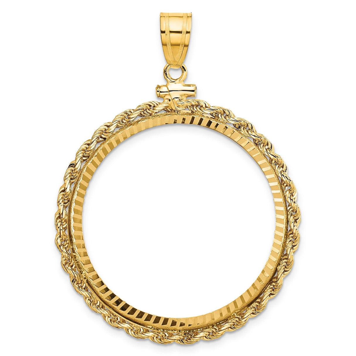33 mm 14k Yellow Gold coin bezel for 32.7 mm Coin