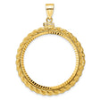 33 mm 14k Yellow Gold coin bezel for 32.7 mm Coin
