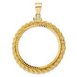 33 mm 14k Yellow Gold coin bezel for 32.7 mm Coin