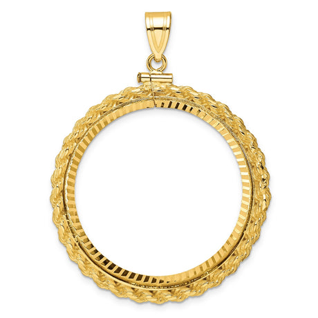 33 mm 14k Yellow Gold coin bezel for 32.7 mm Coin