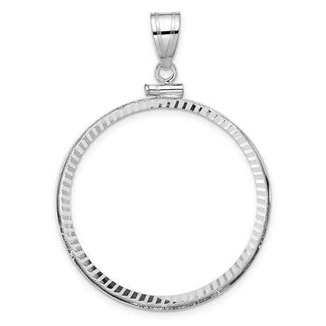 33 mm 14k White Gold coin bezel for 32.7 mm Coin