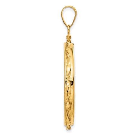 33 mm 14k Yellow Gold coin bezel for 32.7 mm Coin — alternate view