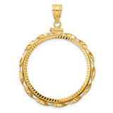 33 mm 14k Yellow Gold coin bezel for 32.7 mm Coin