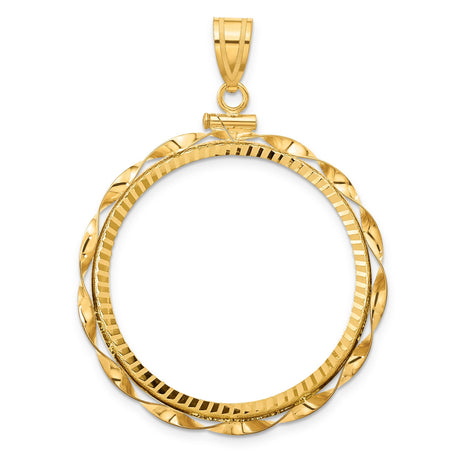 33 mm 14k Yellow Gold coin bezel for 32.7 mm Coin