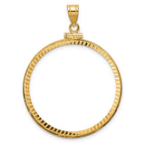 33 mm 14k Yellow Gold coin bezel for 32.7 mm Coin
