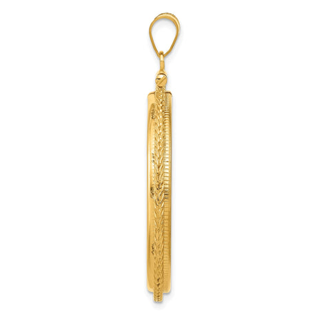 33 mm 14k Yellow Gold coin bezel for 32.7 mm Coin — alternate view