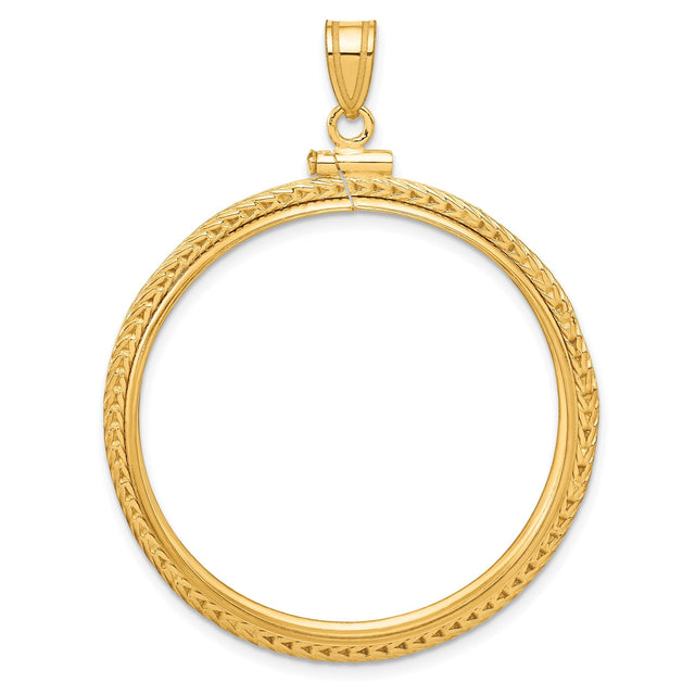 33 mm 14k Yellow Gold coin bezel for 32.7 mm Coin