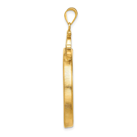 33 mm 14k Yellow Gold coin bezel for 32.7 mm Coin — alternate view